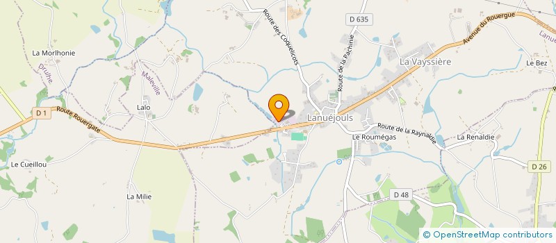 localisation de l'entreprise SCI POUDEVIGNE TROUSSELIER  LANUEJOULS