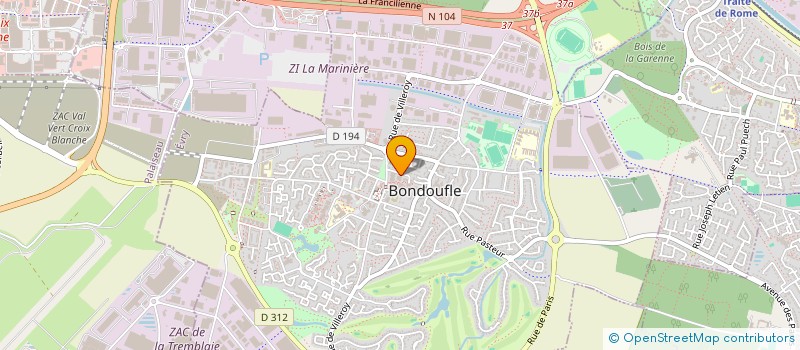 localisation de l'entreprise SCI POULBEAU à BONDOUFLE