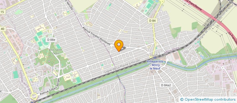 localisation de l'entreprise SCI POULID CAMINO  MITRY-MORY