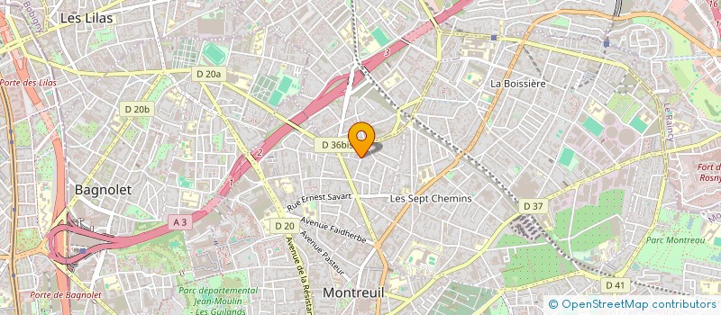localisation de l'entreprise SCI POULIN à MONTREUIL