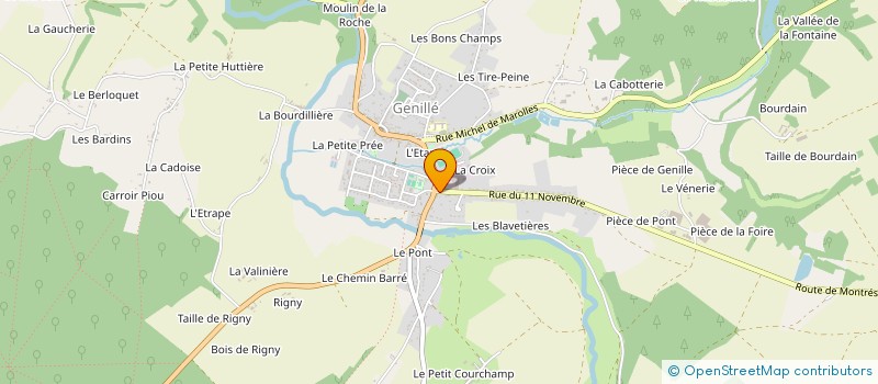 localisation de l'entreprise SCI POULLIN  GENILLE