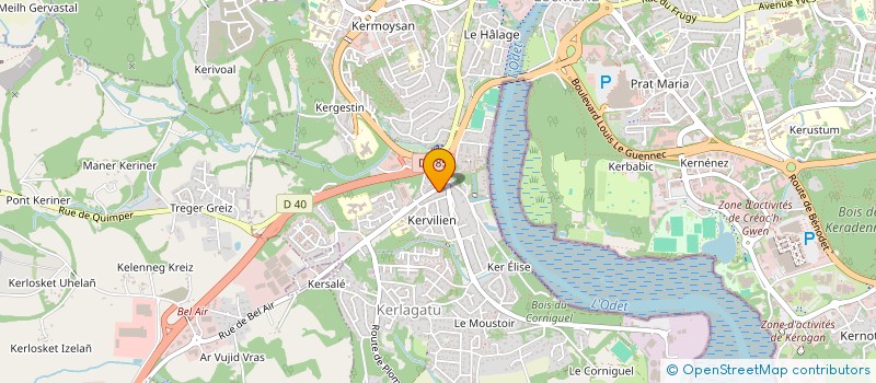 localisation de l'entreprise SCI POUPOUPIDOU  QUIMPER