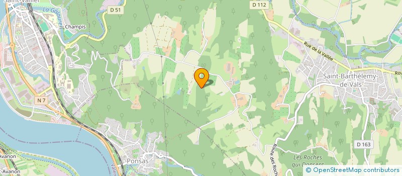 localisation de l'entreprise SCI POURCIEUX  SAINT-BARTHELEMY-DE-VALS