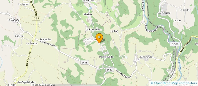 localisation de l'entreprise SCI POUX LOWEEN  NAUSSAC