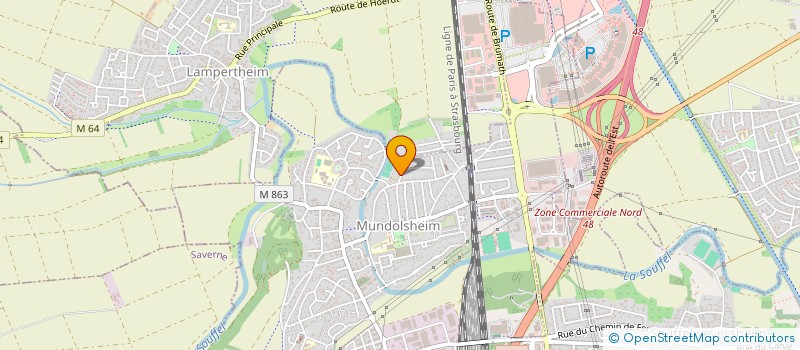 localisation de l'entreprise SCI POVALI  MUNDOLSHEIM