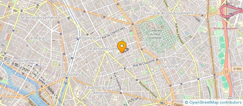 localisation de l'entreprise SCI PP MERCOEUR  PARIS