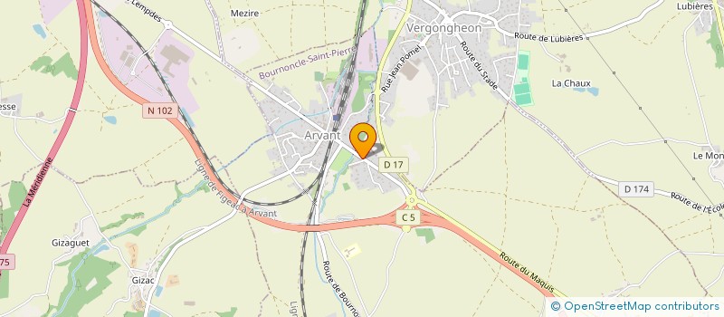 localisation de l'entreprise SCI PR2B  VERGONGHEON