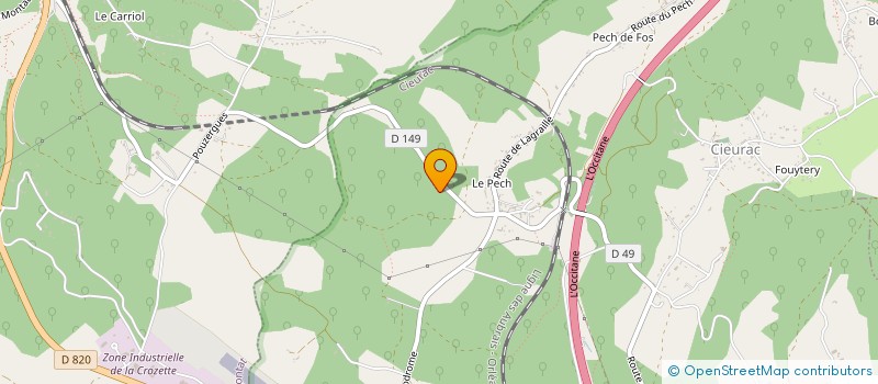 localisation de l'entreprise SCI PRADAL  LALBENQUE