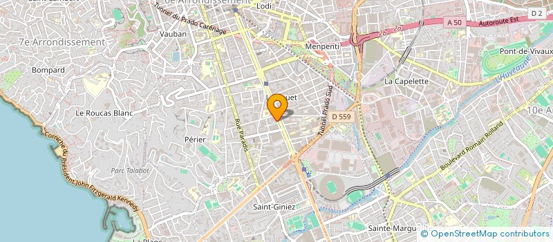 localisation de l'entreprise SCI PRADO CASSIS à MARSEILLE