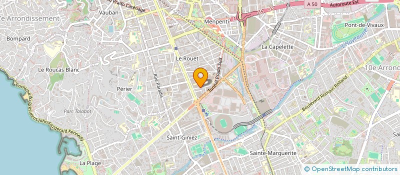 localisation de l'entreprise SCI PRADO LATIL à MARSEILLE