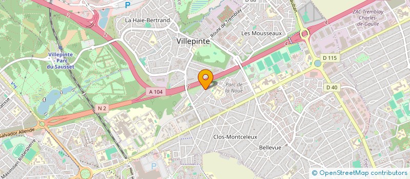 localisation de l'entreprise SCI PRALYS à VILLEPINTE