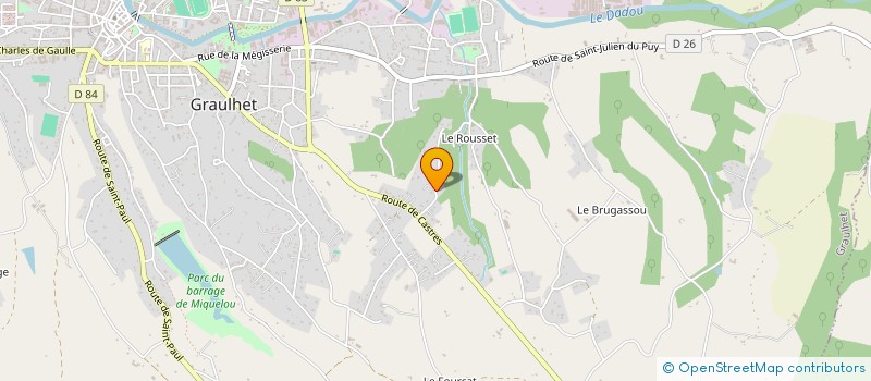 localisation de l'entreprise SCI PRAPC  GRAULHET