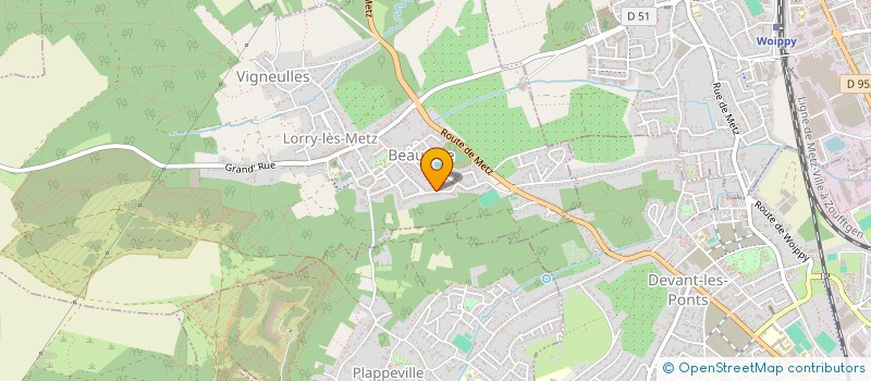 localisation de l'entreprise SCI PRASLIN  LORRY-LES-METZ