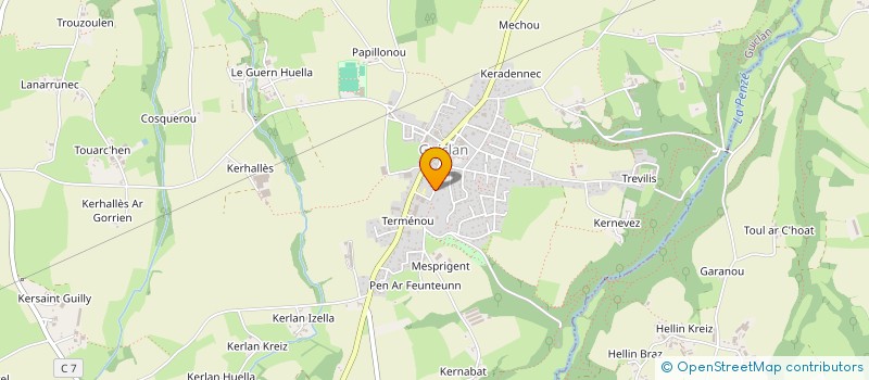 localisation de l'entreprise SCI PRAT AR FEUNTEUN  GUICLAN