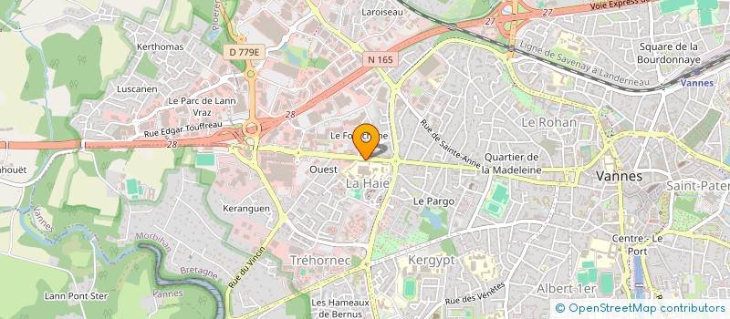 localisation de l'entreprise SCI PRAT LANN à VANNES