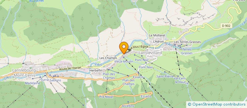 localisation de l'entreprise SCI PRAV  BONNEVAL-SUR-ARC