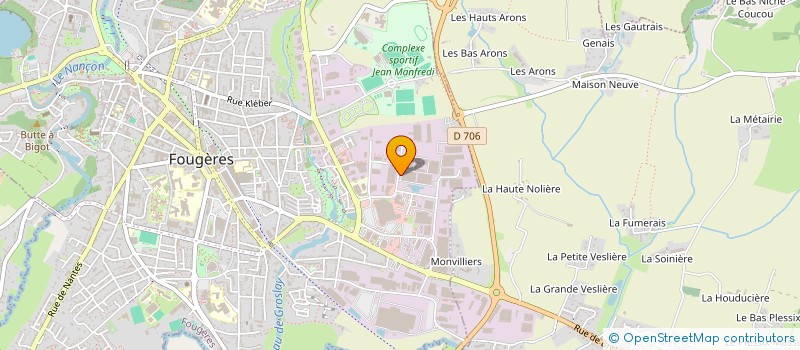 localisation de l'entreprise SCI PRB EUROPE  FOUGERES