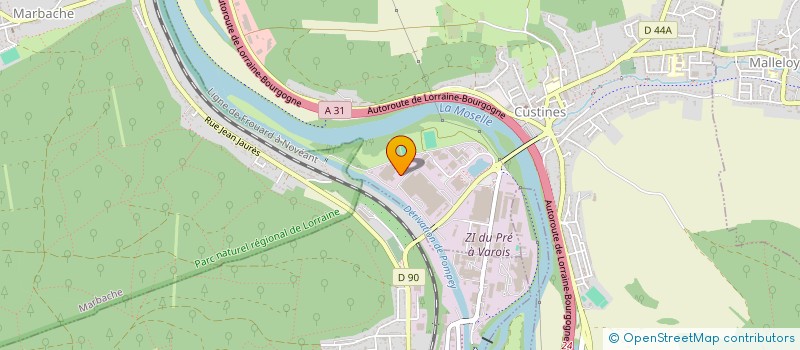 localisation de l'entreprise SCI PRE A VAROIS  CUSTINES