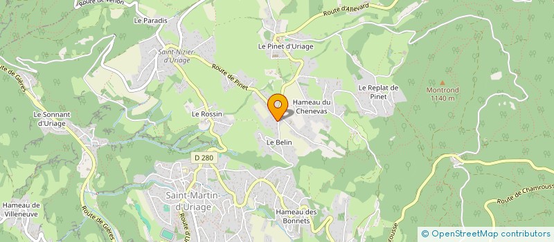 localisation de l'entreprise SCI PRE LA COTE  SAINT-MARTIN-D'URIAGE