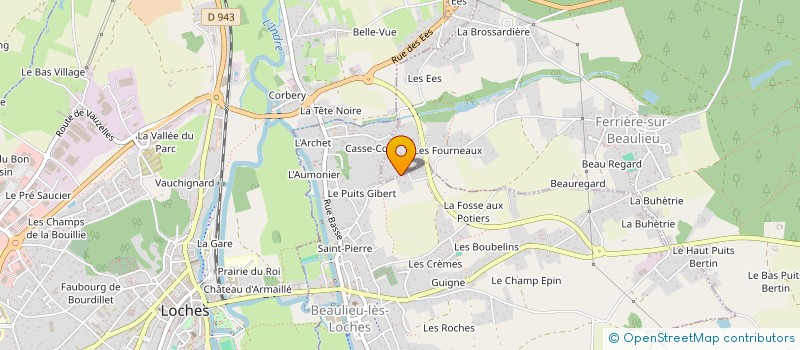 localisation de l'entreprise SCI PREFAILLES  BEAULIEU-LES-LOCHES