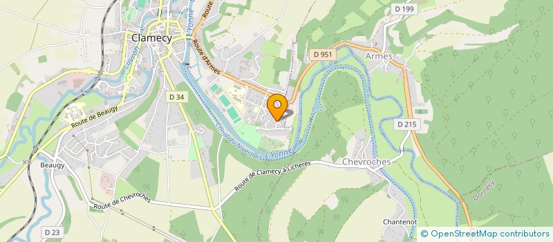 localisation de l'entreprise SCI PREGERMAIN DE LACHAT à CLAMECY
