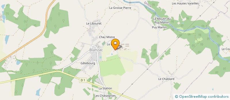 localisation de l'entreprise SCI PRELUDE à BELLAC