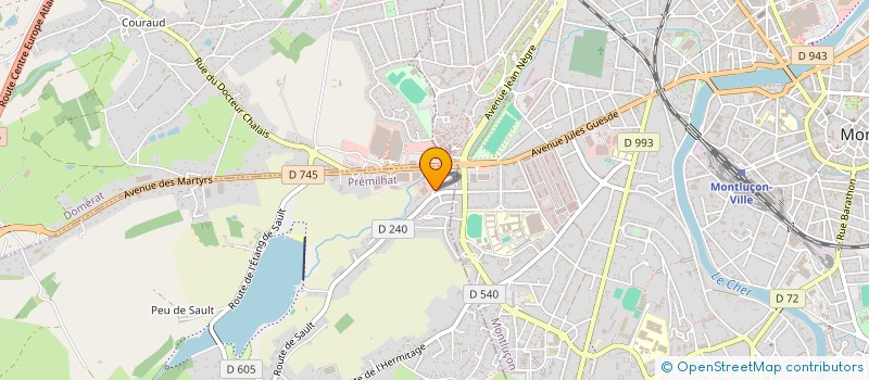 localisation de l'entreprise SCI PREMILHAT à PREMILHAT