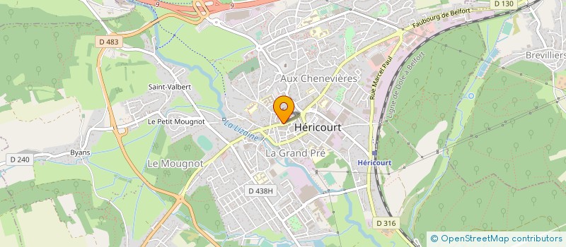 localisation de l'entreprise SCI PREMOR  HERICOURT