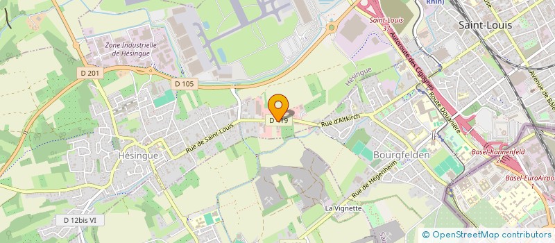 localisation de l'entreprise SCI PRES DU FEU  HESINGUE