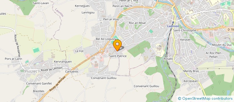 localisation de l'entreprise SCI PRES SAINT PATRICE  PLOULEC'H