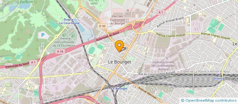 localisation de l'entreprise SCI PRESSENSE à LE BOURGET
