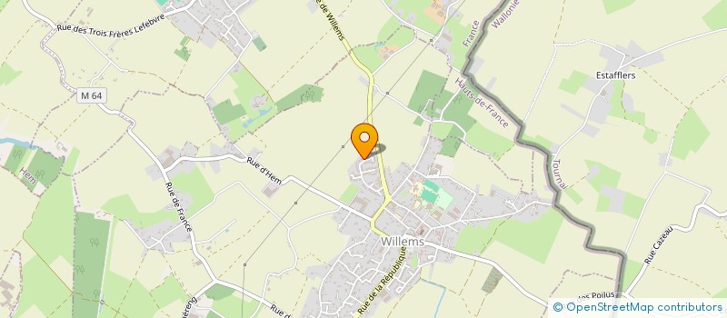 localisation de l'entreprise SCI PRESTAT' à CAMPHIN-EN-PEVELE