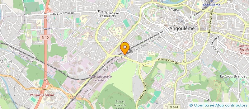 localisation de l'entreprise SCI PRESTIGE INVEST 16 à ANGOULEME