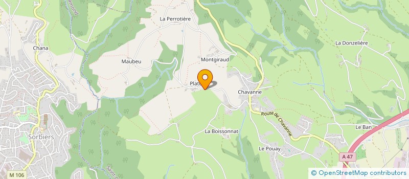 localisation de l'entreprise SCI PRESTIGIA  SAINT-CHAMOND