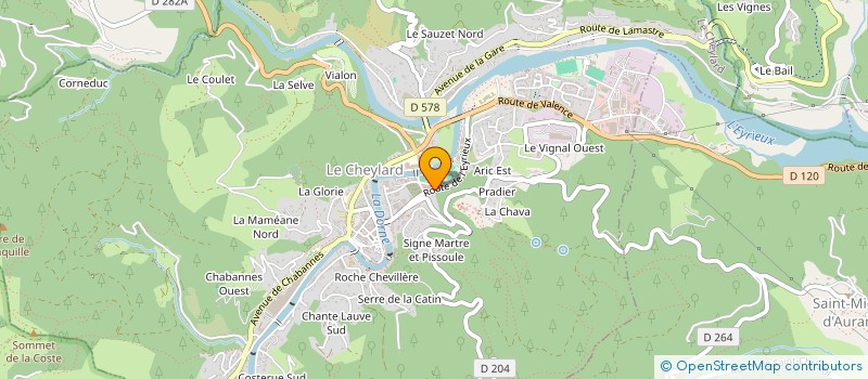 localisation de l'entreprise SCI PREVEIRES  LE CHEYLARD