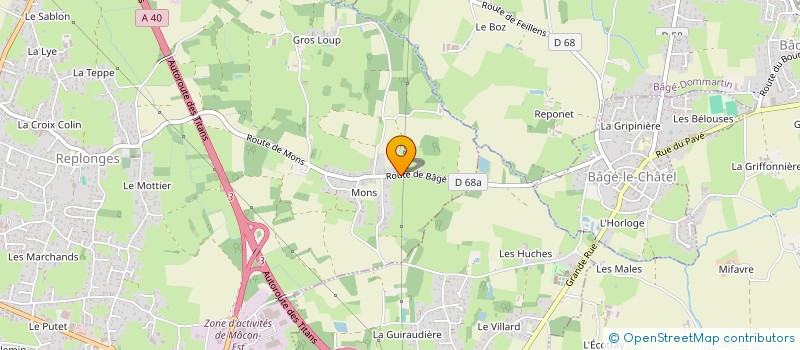 localisation de l'entreprise SCI PREVITALI  REPLONGES