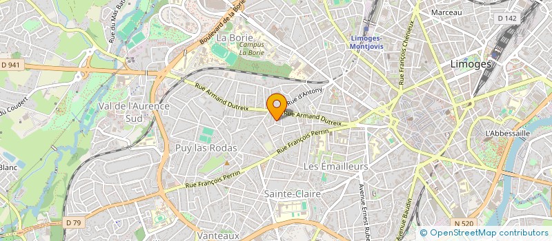 localisation de l'entreprise SCI PREVOST à LIMOGES