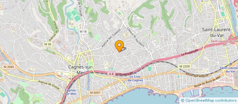 localisation de l'entreprise SCI PRIBEL à CAGNES-SUR-MER