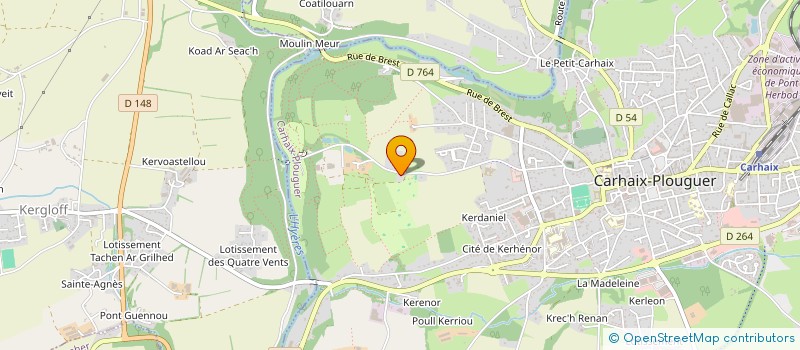 localisation de l'entreprise SCI PRIGENT YMMO  CARHAIX-PLOUGUER