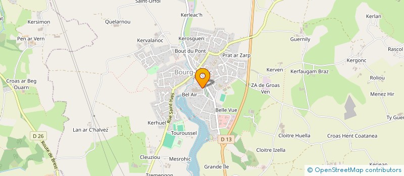 localisation de l'entreprise SCI PRIM-VERT  BOURG-BLANC