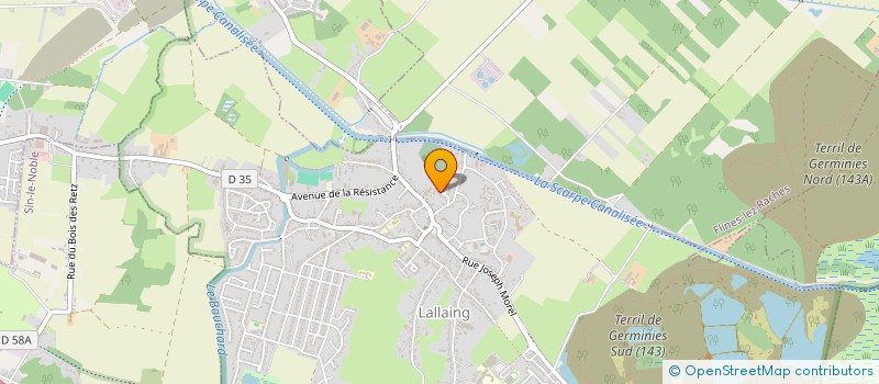 localisation de l'entreprise SCI PRIMA  NOYELLES-SOUS-BELLONNE