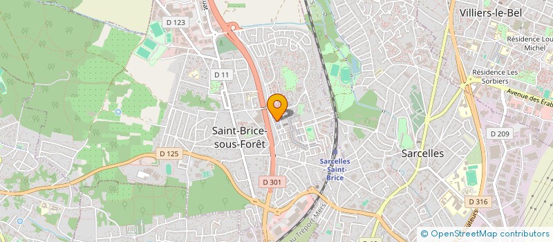 localisation de l'entreprise SCI PRIMA S.I.  SAINT-BRICE-SOUS-FORET