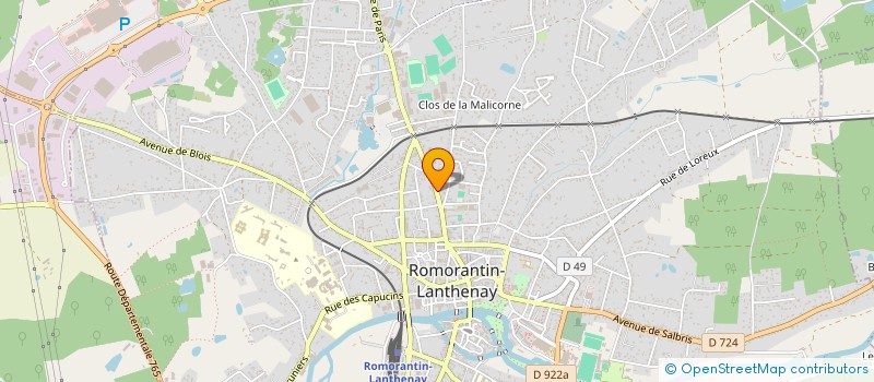 localisation de l'entreprise SCI PRIMAC  ROMORANTIN-LANTHENAY