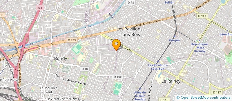 localisation de l'entreprise SCI PRIMEVERES  BONDY