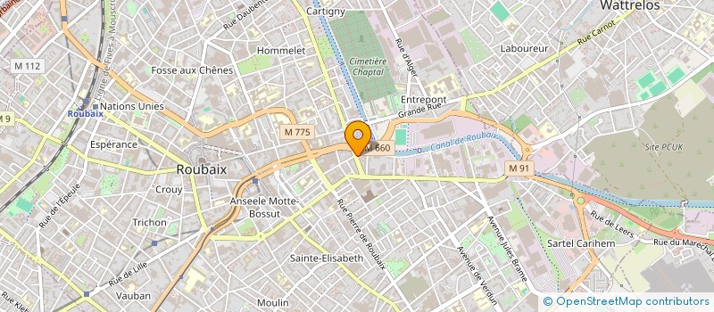 localisation de l'entreprise SCI PRIMMO  ROUBAIX