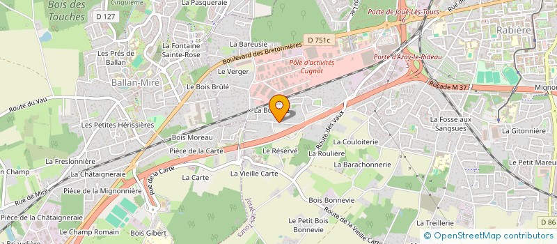 localisation de l'entreprise SCI PRINSONI à JOUE-LES-TOURS