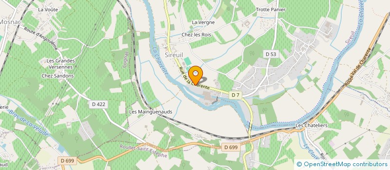 localisation de l'entreprise SCI PRIOBET à SIREUIL