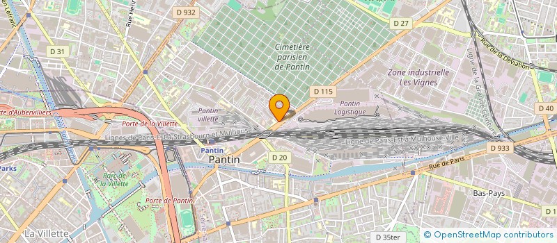 localisation de l'entreprise SCI PRITOKA  PANTIN