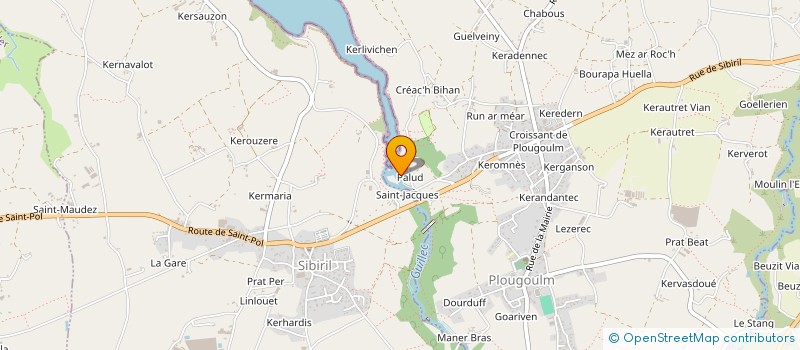 localisation de l'entreprise SCI PRJ  PLOUGOULM
