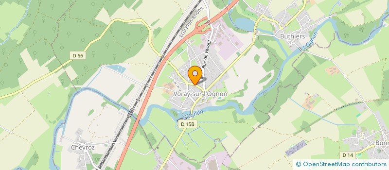 localisation de l'entreprise SCI PRM  VORAY-SUR-L'OGNON